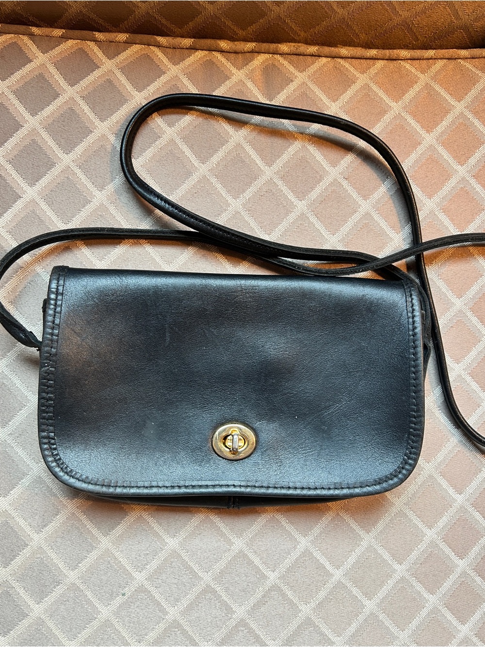 Vintage Mervyn’s Partners Black Leather Crossbody Coach Dupe